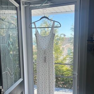 SKIMS Silver Sequin Embellished Maxi Dress